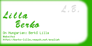lilla berko business card
